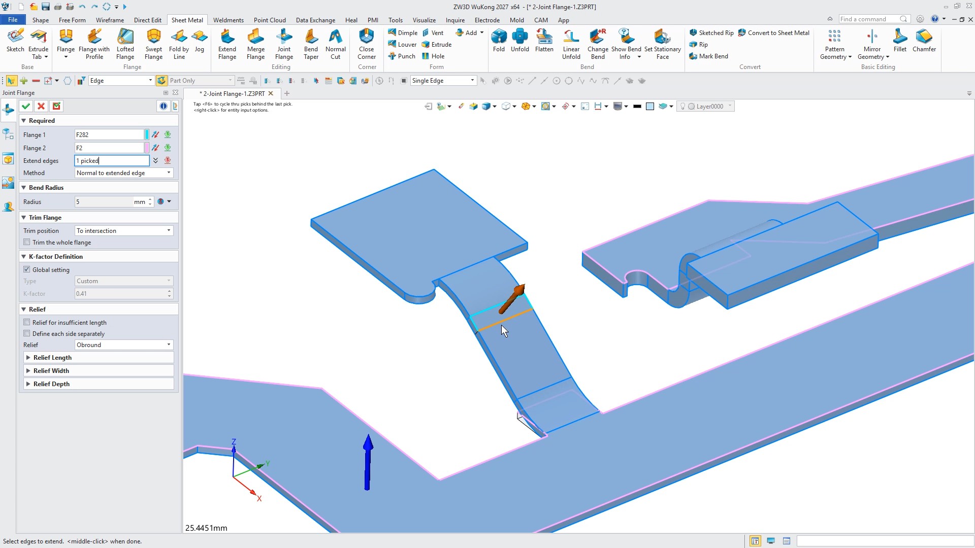 Joint Flange Sheet Metal