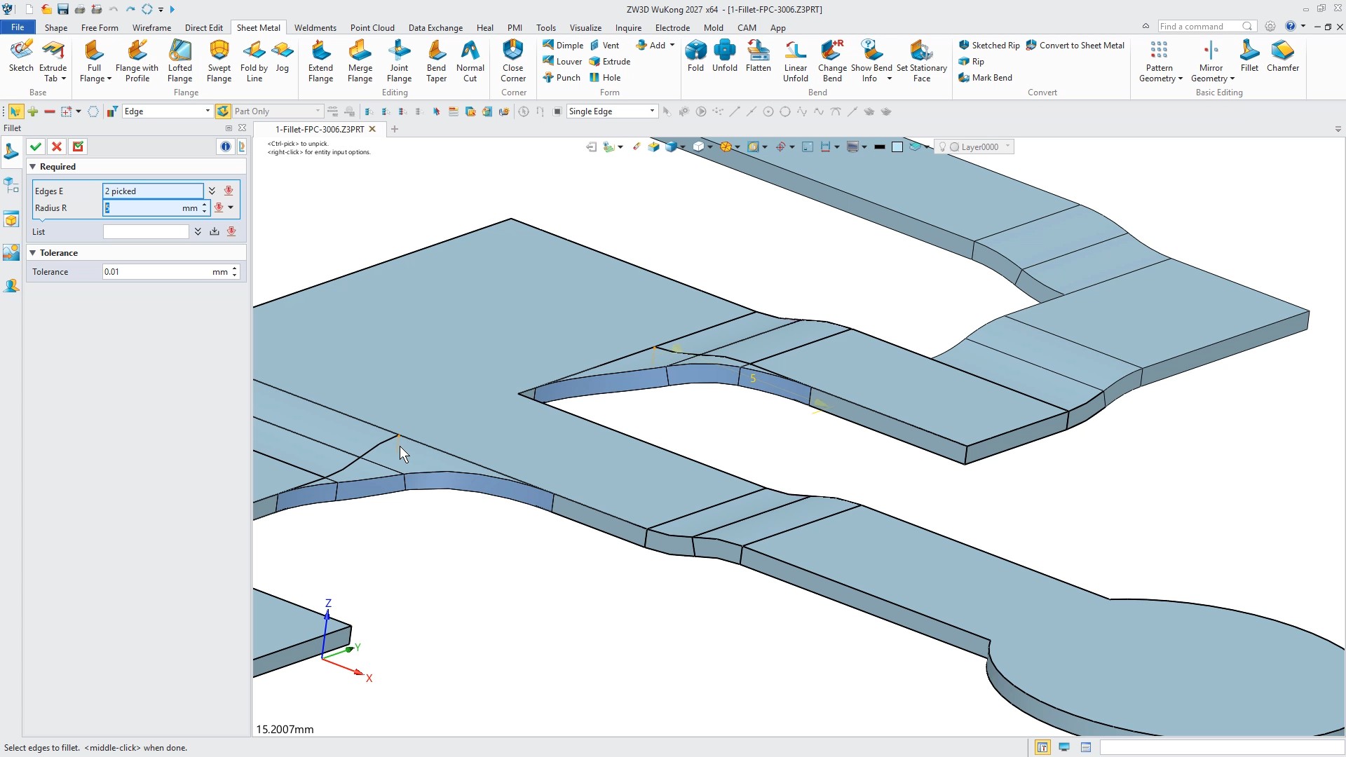 Sheet Metal Fillet